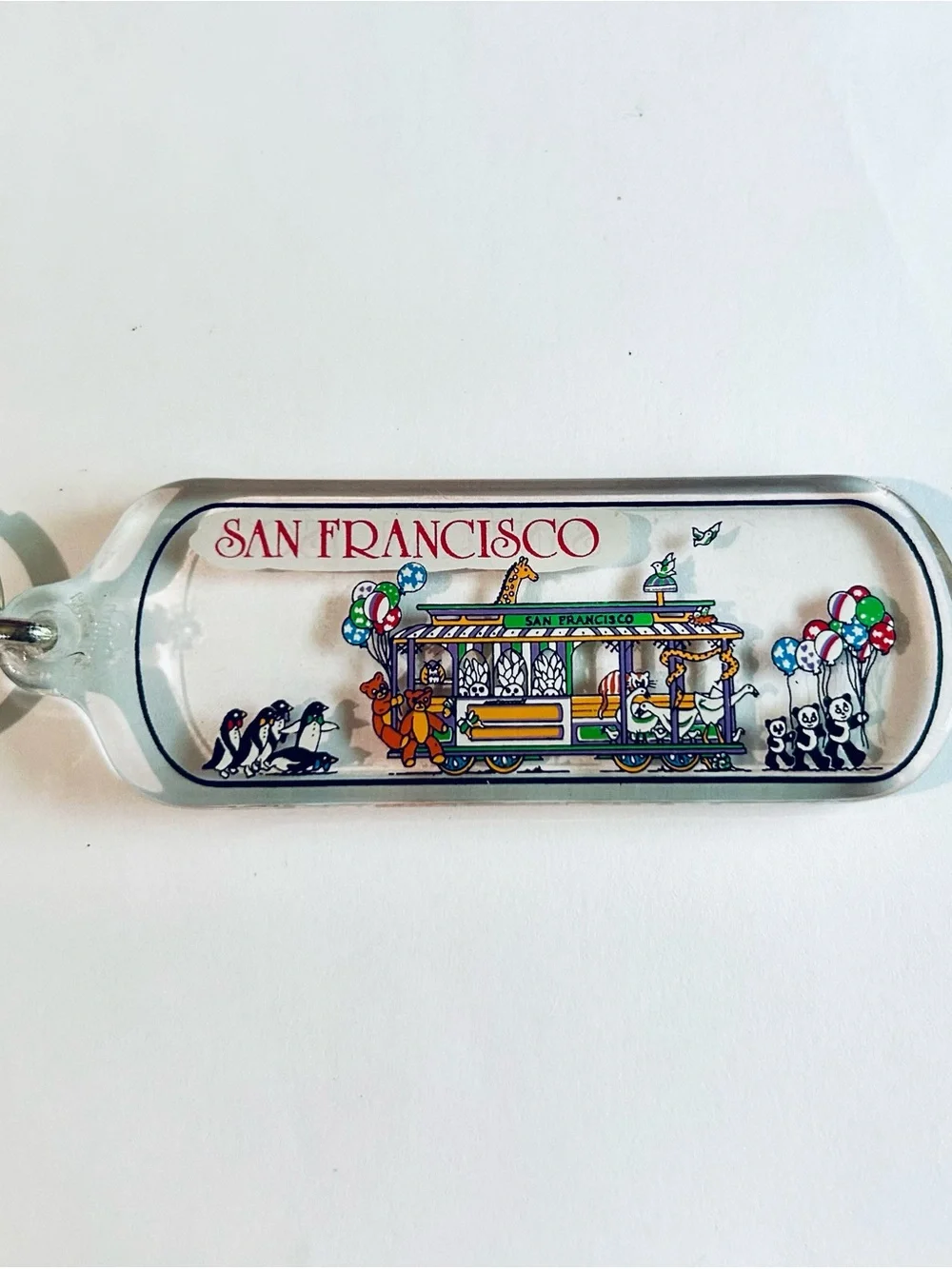 Vintage San Francisco Souvenir Keychain Set - Golden Gate & Cable Car